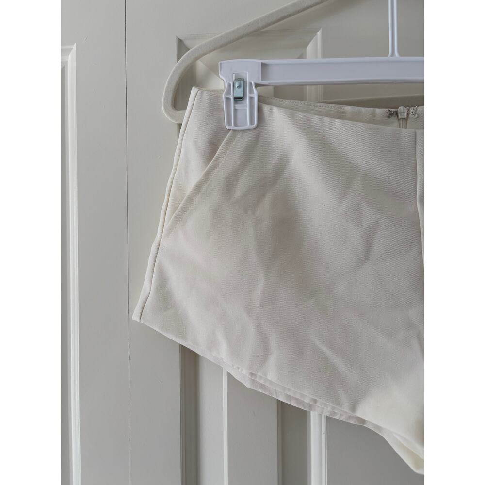 Fashion Nova White Lexi Linen Low Rise Micro Mini Shorts S - Picture 3 of 9